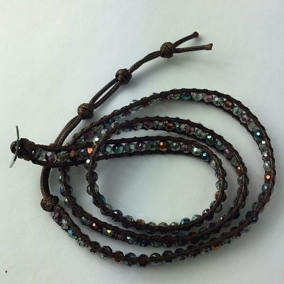 NEW Katie Soleil brown teal Wrap Bracelet - Picture 3 of 6